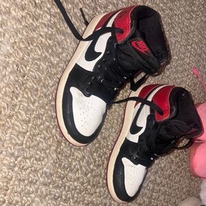 Nike Kids Black, White, and Red Sneakers In Great Condition! Sz 13.5